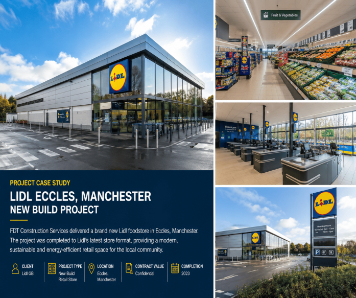 Lidl Eccles, Manchester – New Build Retail Construction